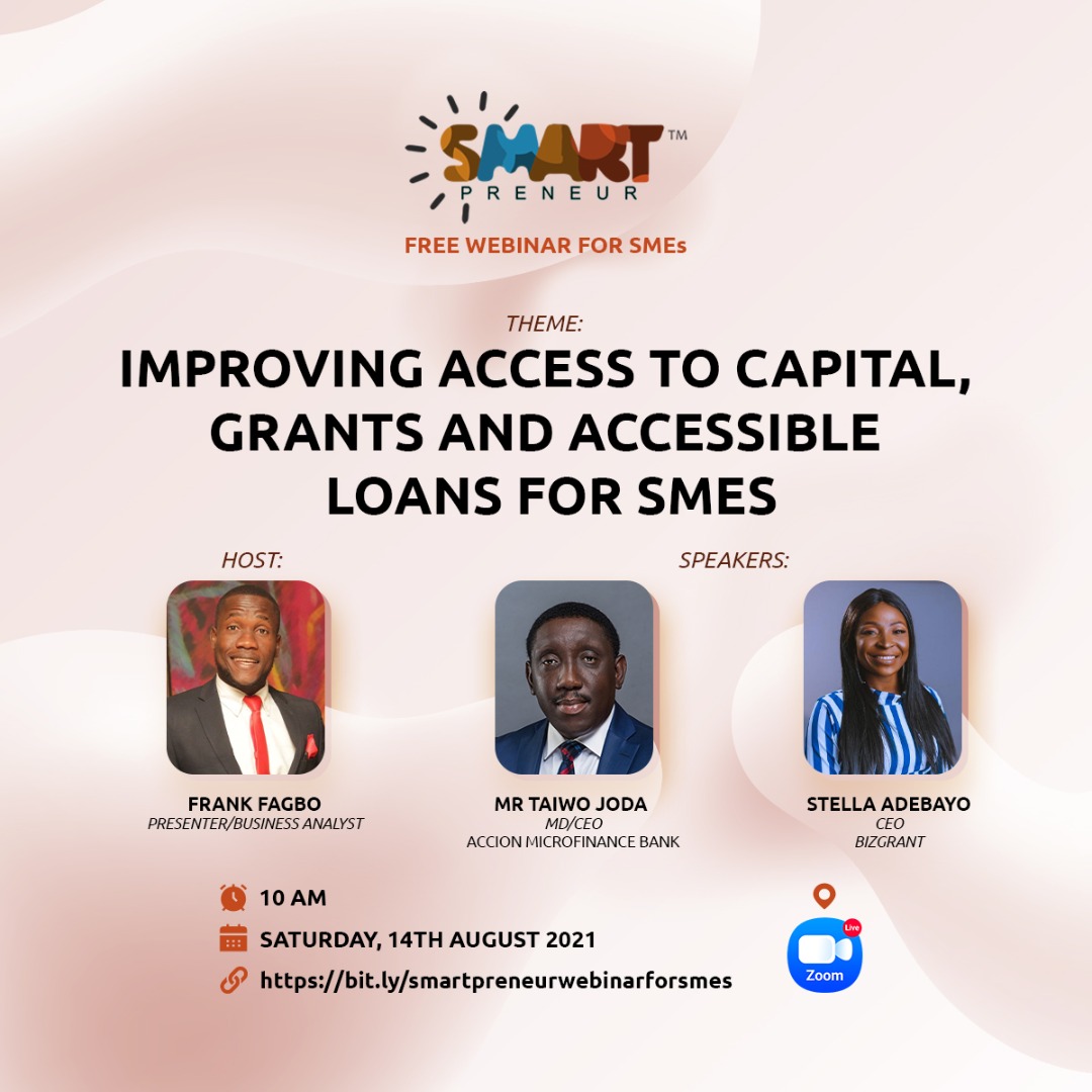 Webinar: Smartpreneur To Discuss Access To Capital, Grants and Loans for Smes