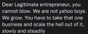 Entrepreneurship advice
