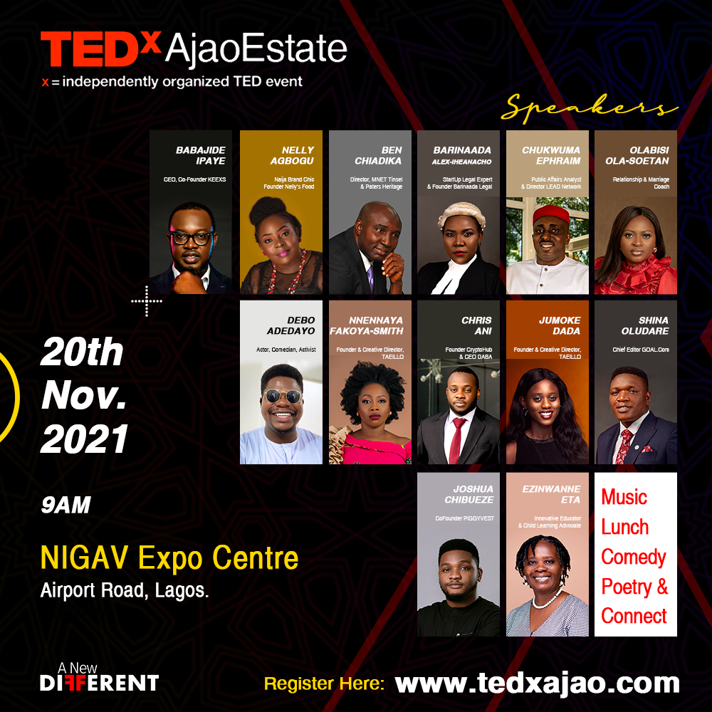 Debo Macaroni, NaijaBrandChick and Others to have their first platform as TEDx Speakers.