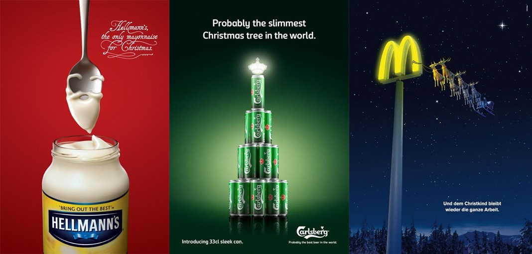 creative christmas themed ads