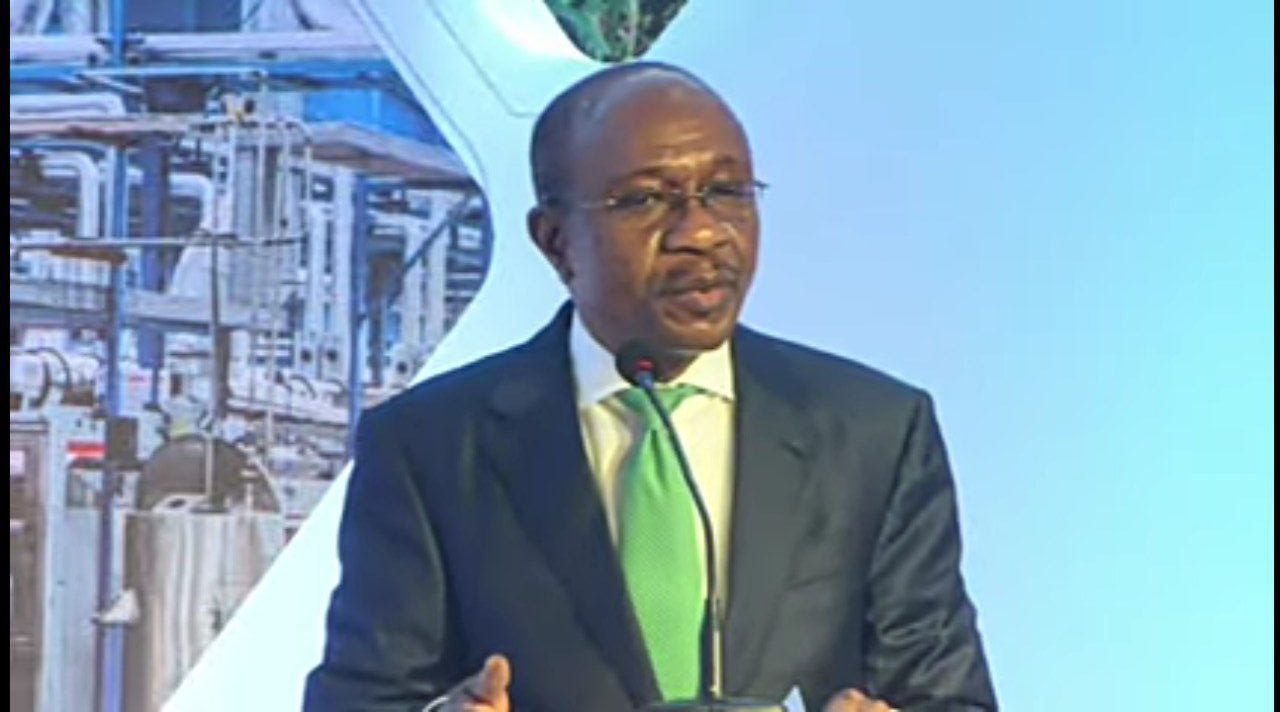 Godwin Emefiele giving Goodwill message at the Zenith Bank International Trade Seminar - Credit; Smartpreneur