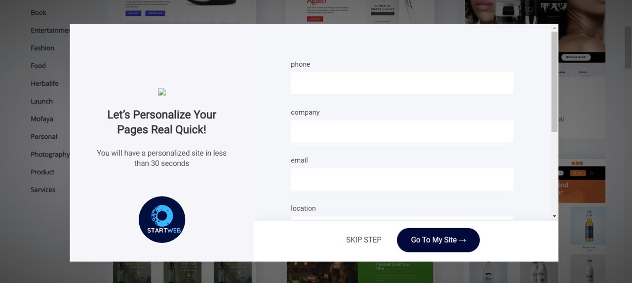 Startweb page, credit, Smartpreneur