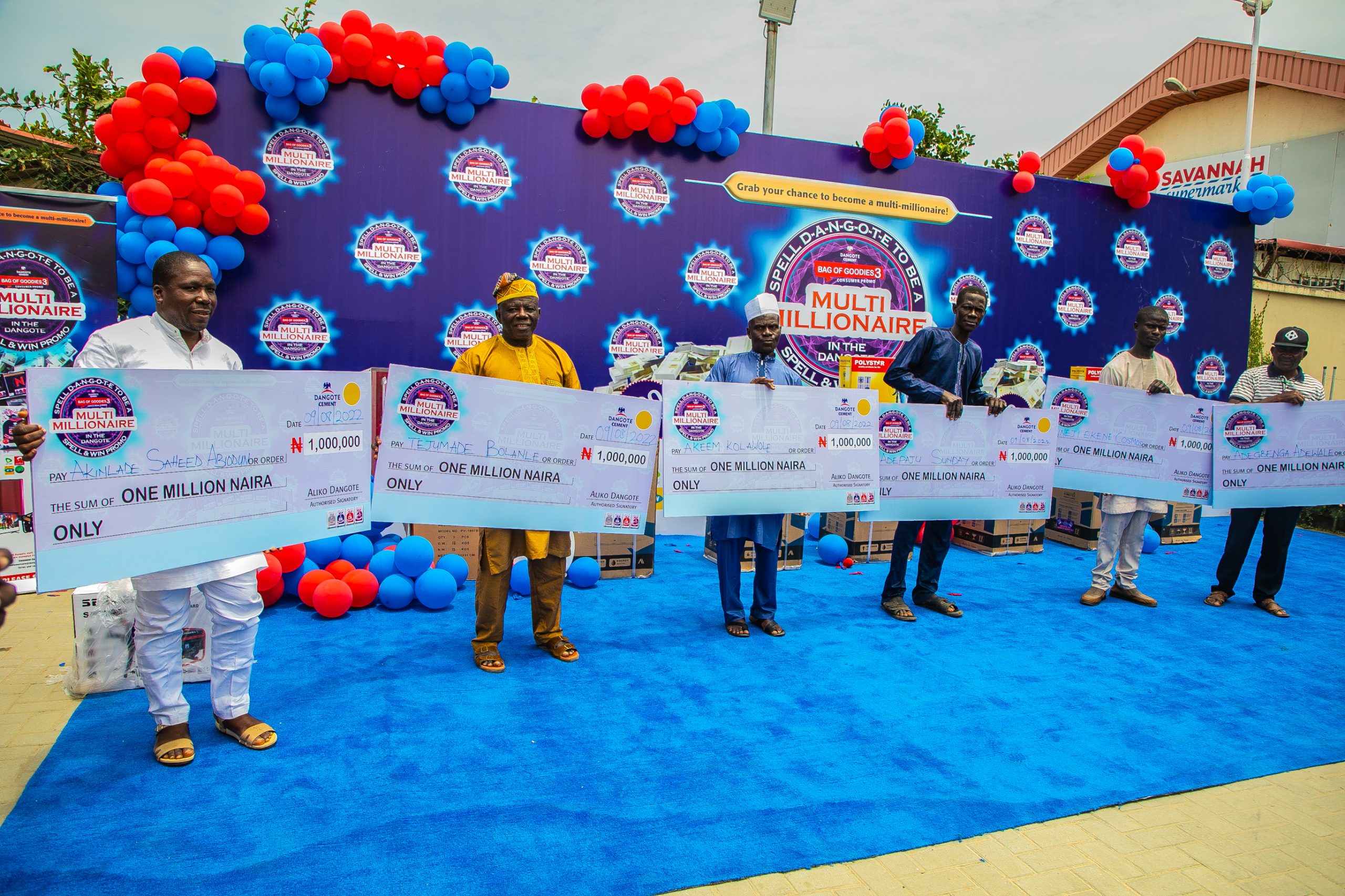 100 customers become Millionaires in the Dangote Cement Bag of Goodies Promo Season 3