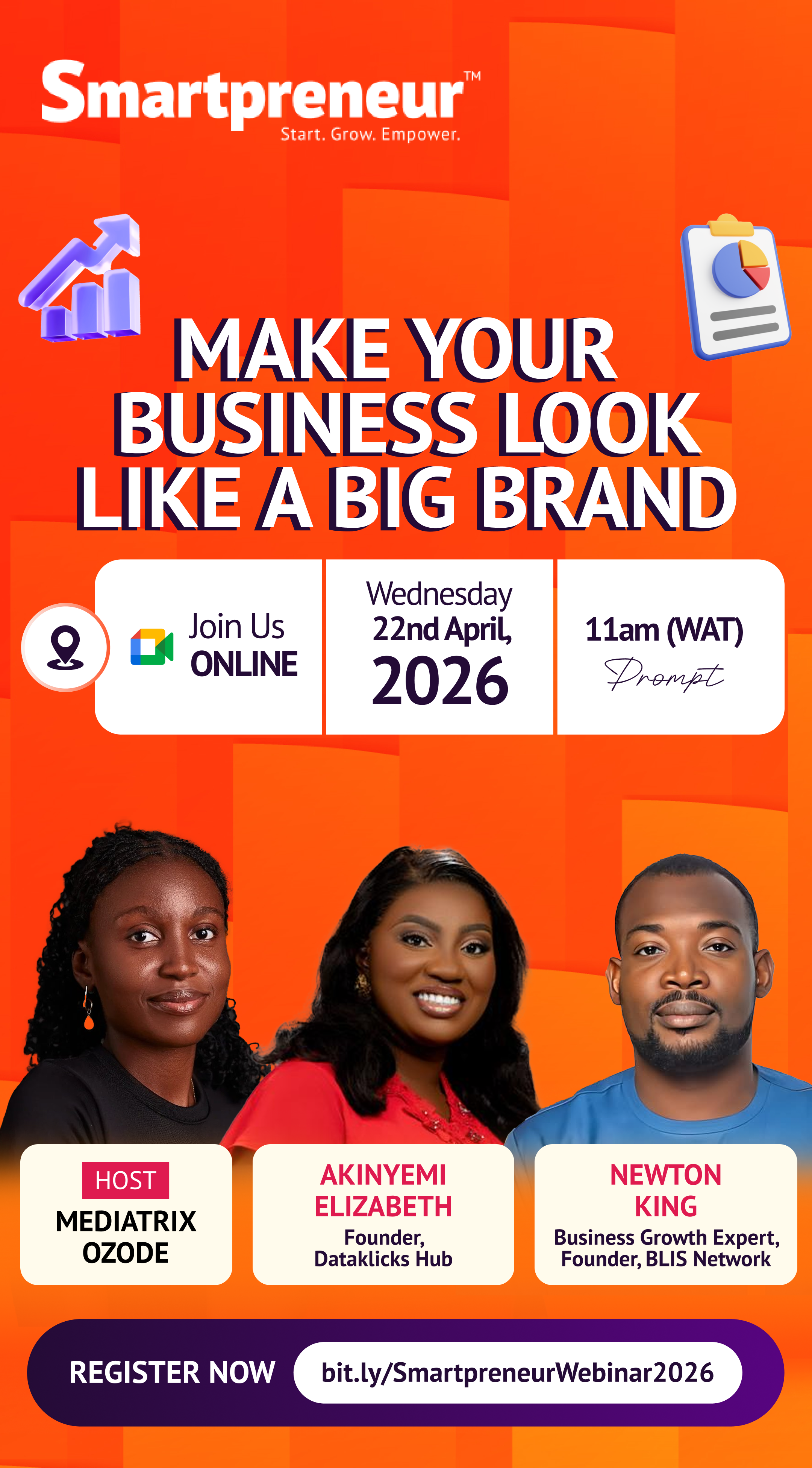 A webinar hosted Smartprenuer titled ``Make your business look like a big brand``